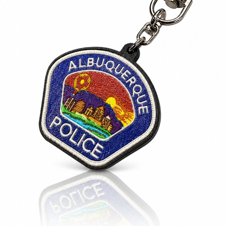 Custom police department patch keychains