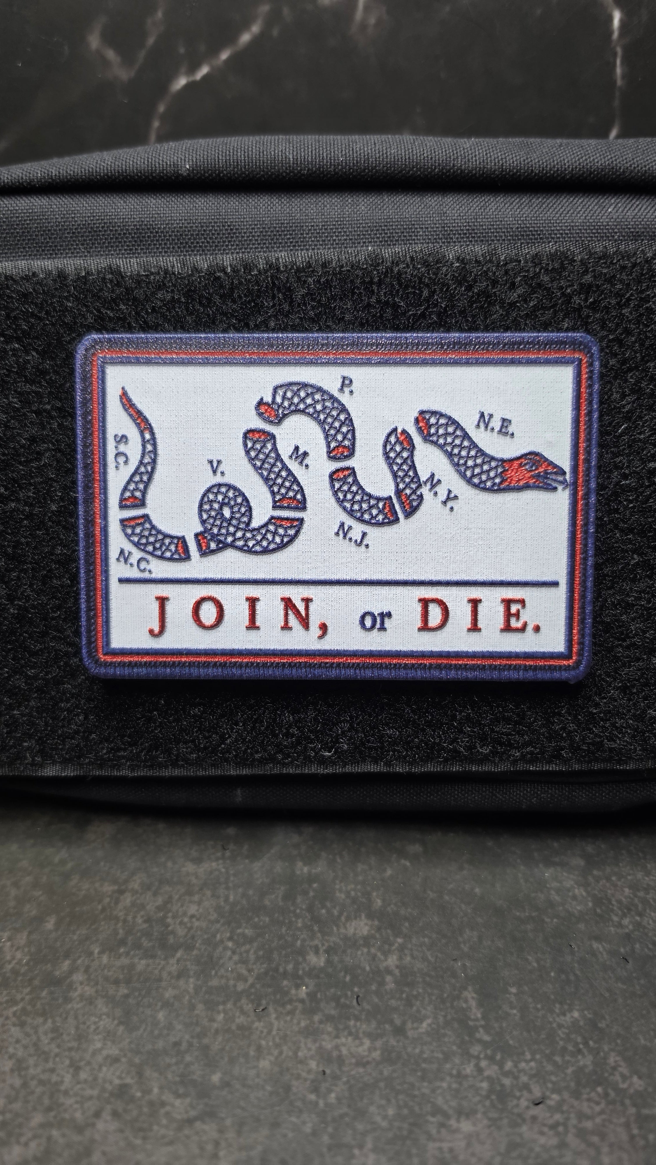 Join, or Die Morale Patch (Red, White & Blue) | Limited Edition