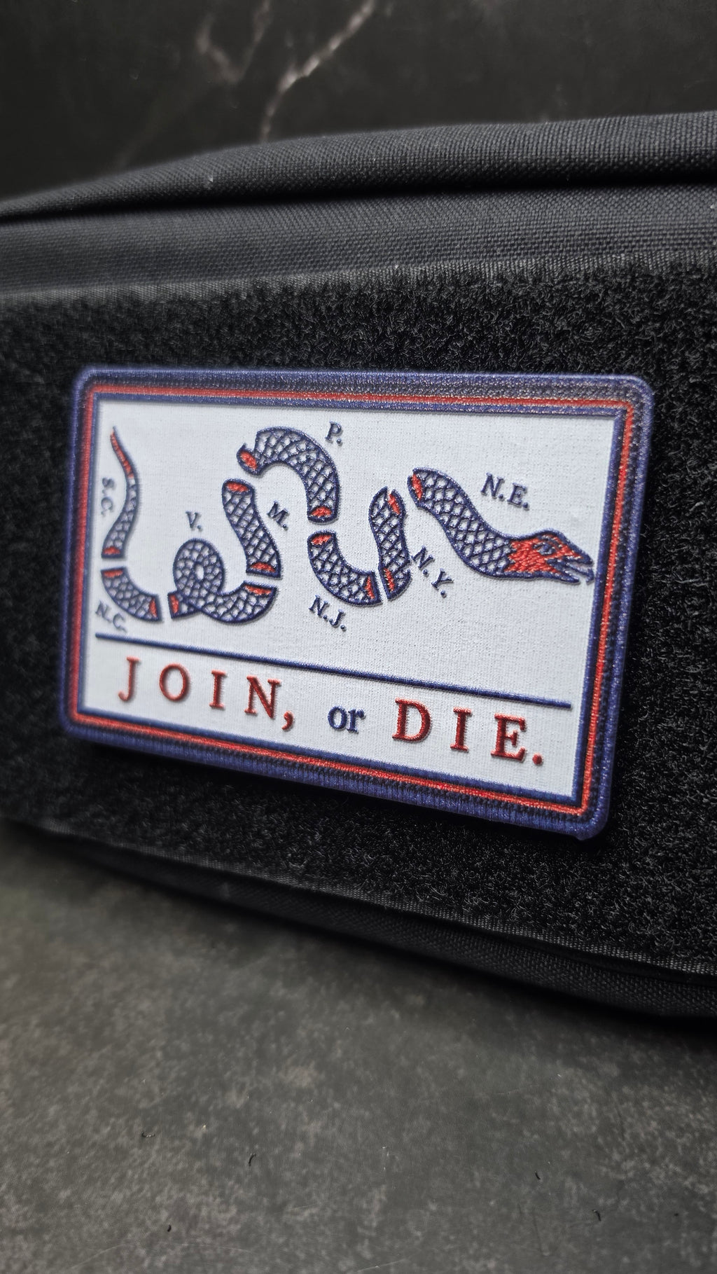 Join, or Die Morale Patch (Red, White & Blue) | Limited Edition