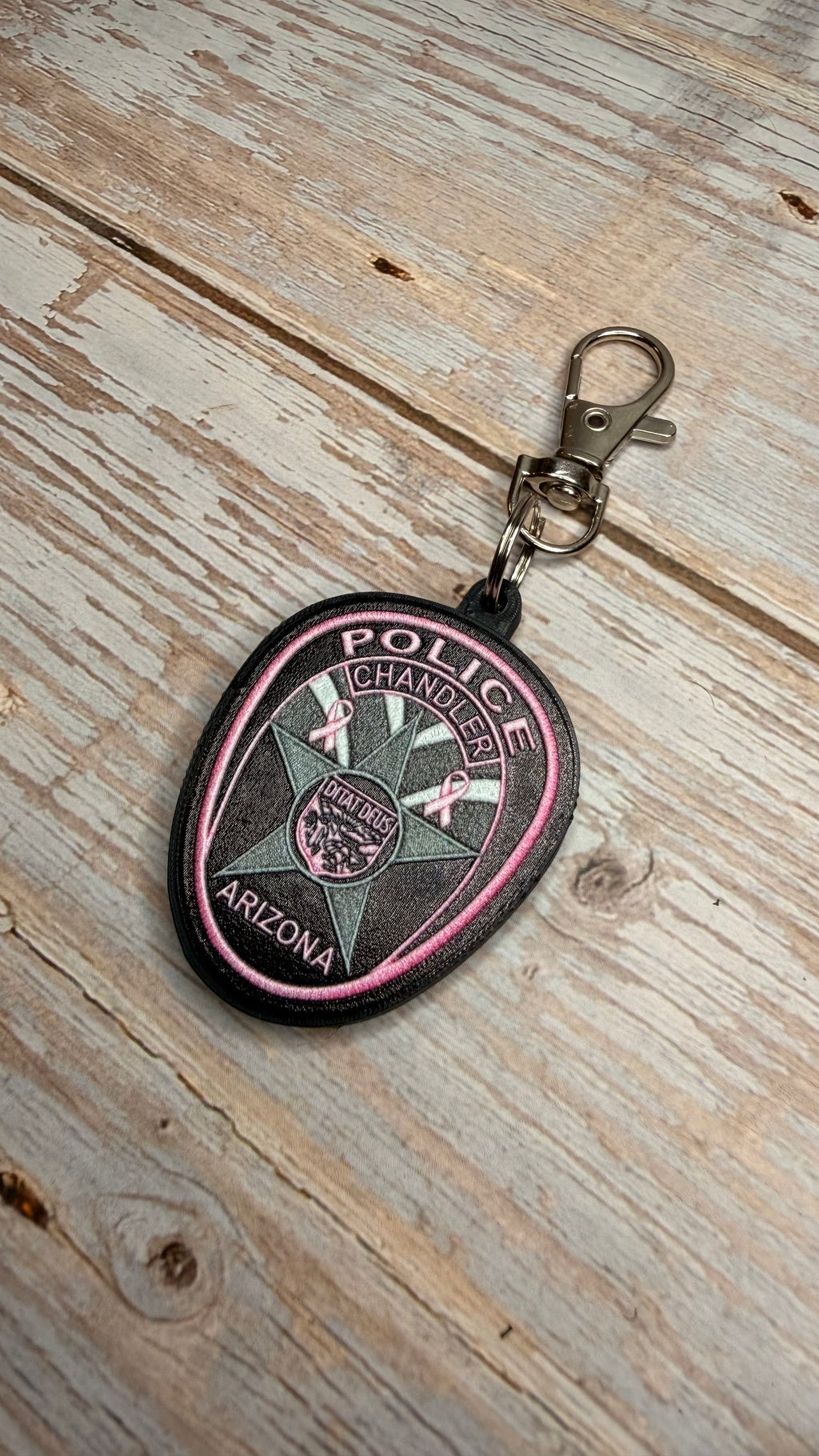 Chandler Police Department, Arizona Pink Patch MicroKeychain