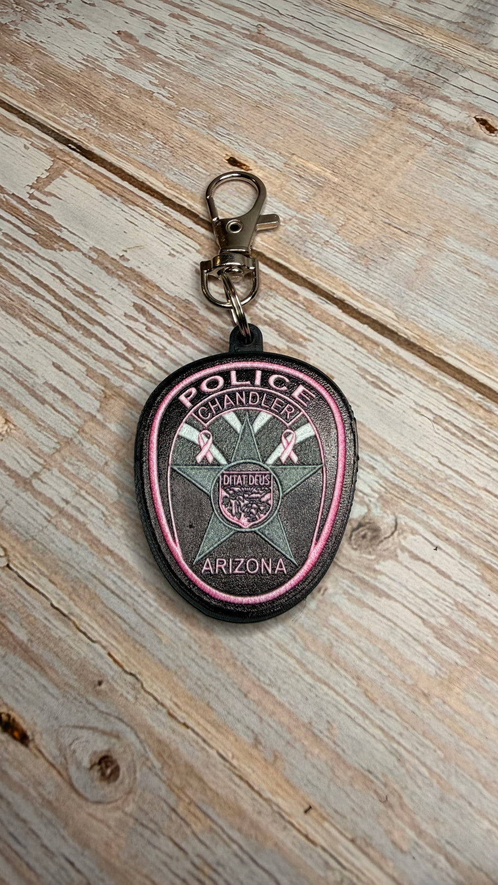 Chandler Police Department, Arizona Pink Patch MicroKeychain