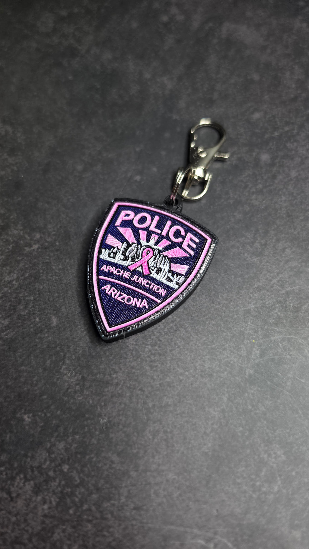 Apache Junction Police Department, Arizona Pink Patch keychain