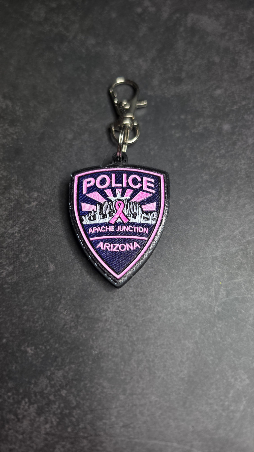Apache Junction Police Department, Arizona Pink Patch keychain