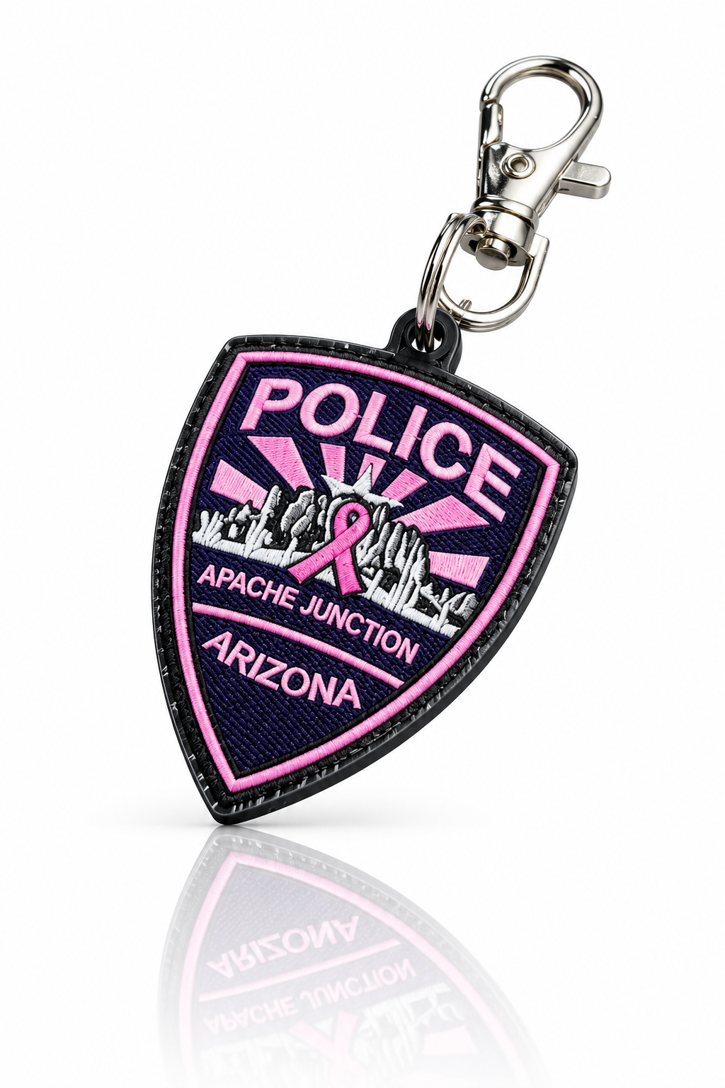 Apache Junction Police Department, Arizona Pink Patch keychain