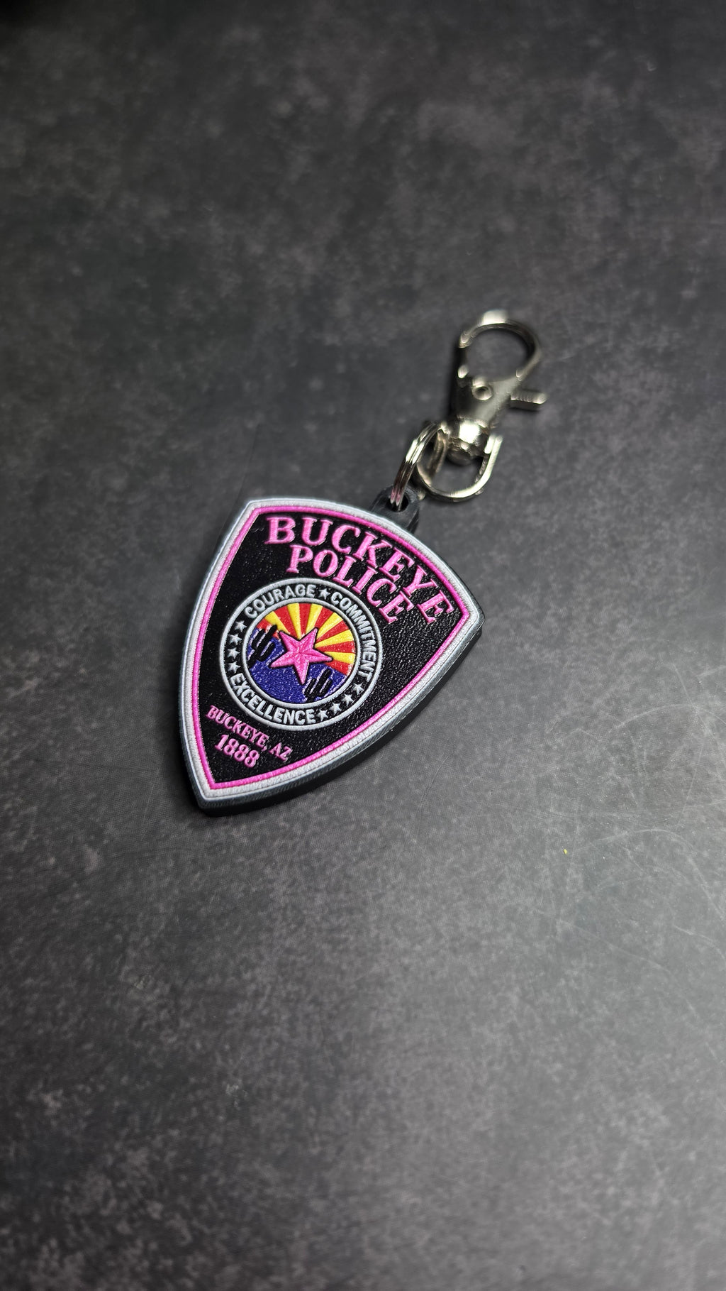 Buckeye Police Department, Arizona Pink Patch keychain