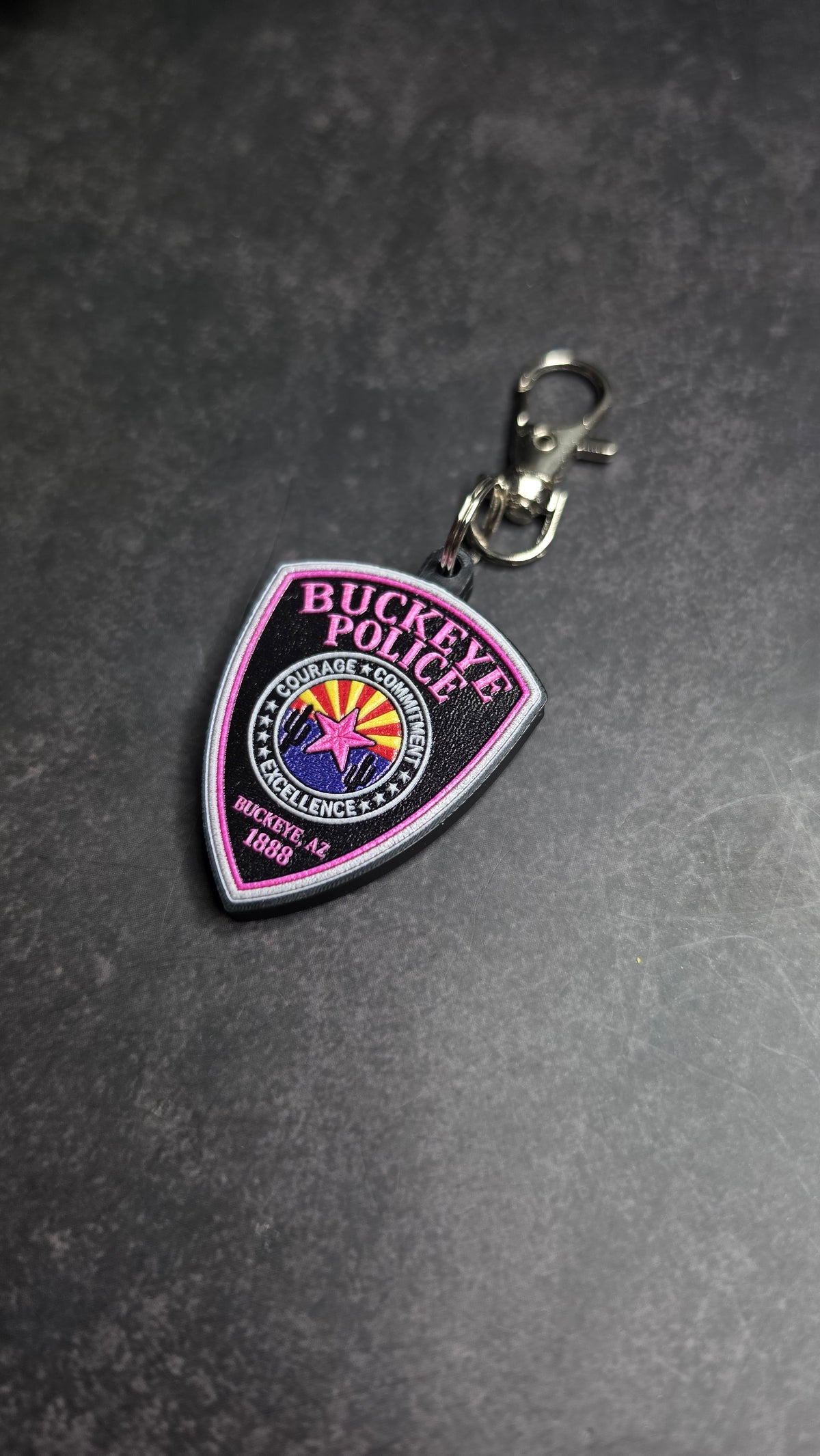 Buckeye Police Department, Arizona Pink Patch keychain