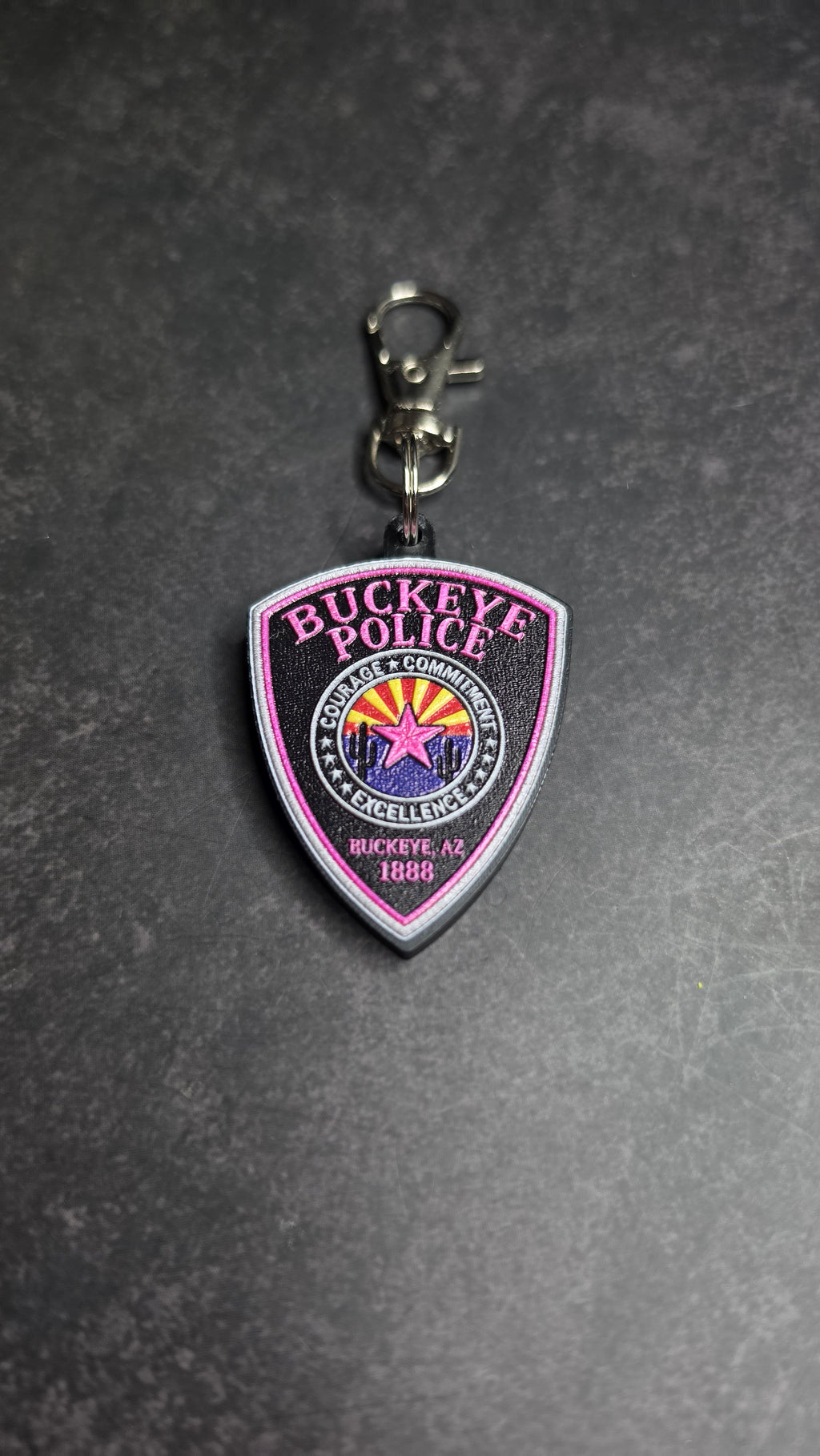 Buckeye Police Department, Arizona Pink Patch keychain