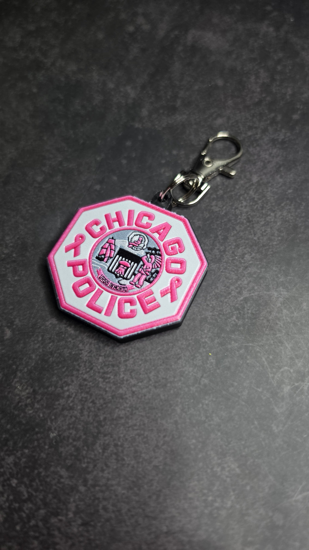 Chicago Police Department, Illinois Pink Patch keychain
