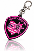 Deputy Sheriff, Ohio Pink Patch keychain