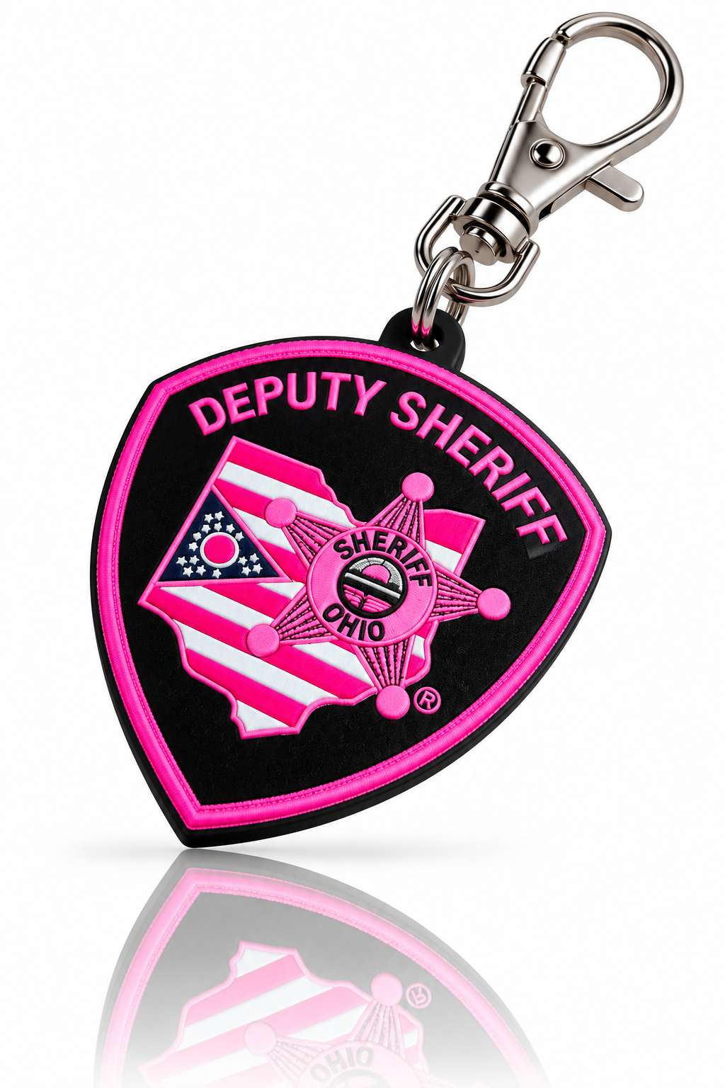Deputy Sheriff, Ohio Pink Patch keychain