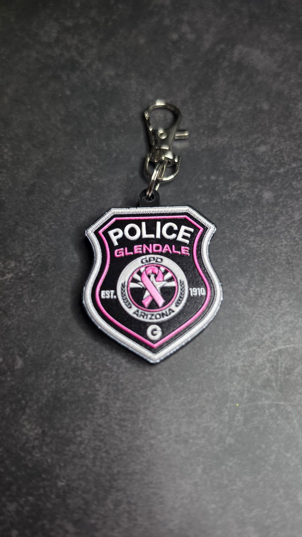 Glendale Police Department, Arizona Pink Patch keychain