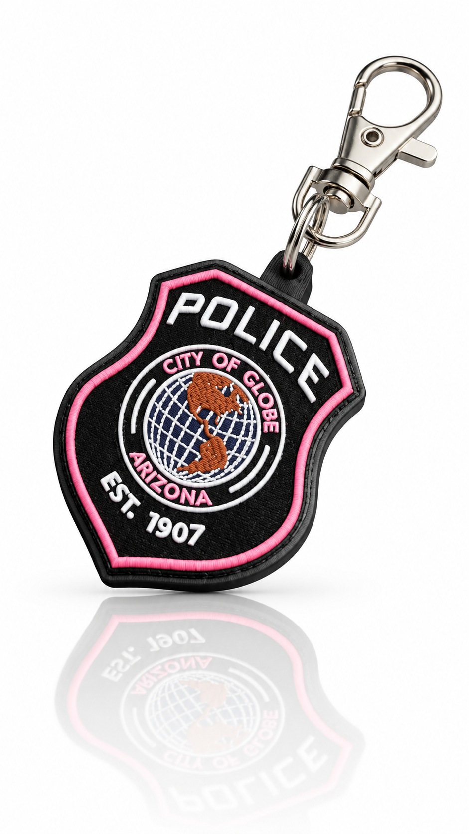 Globe Police Department, Arizona Pink Patch keychain