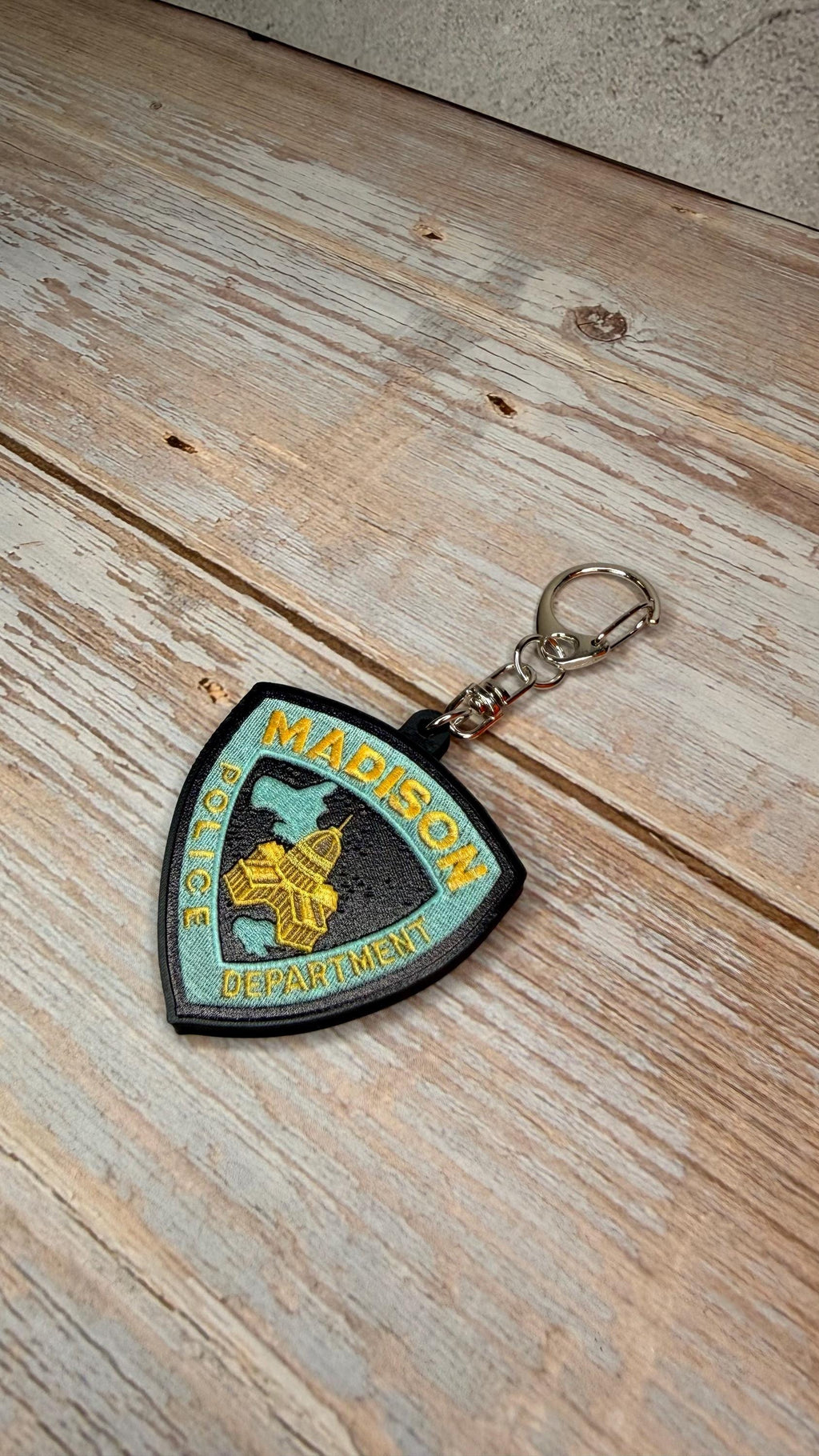 Madison Police Department | Collector Patch Keychain | Police Gift | Thin Blue Line