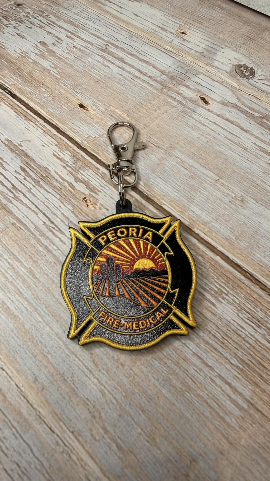 Peoria Fire-Medical Department keychain trio