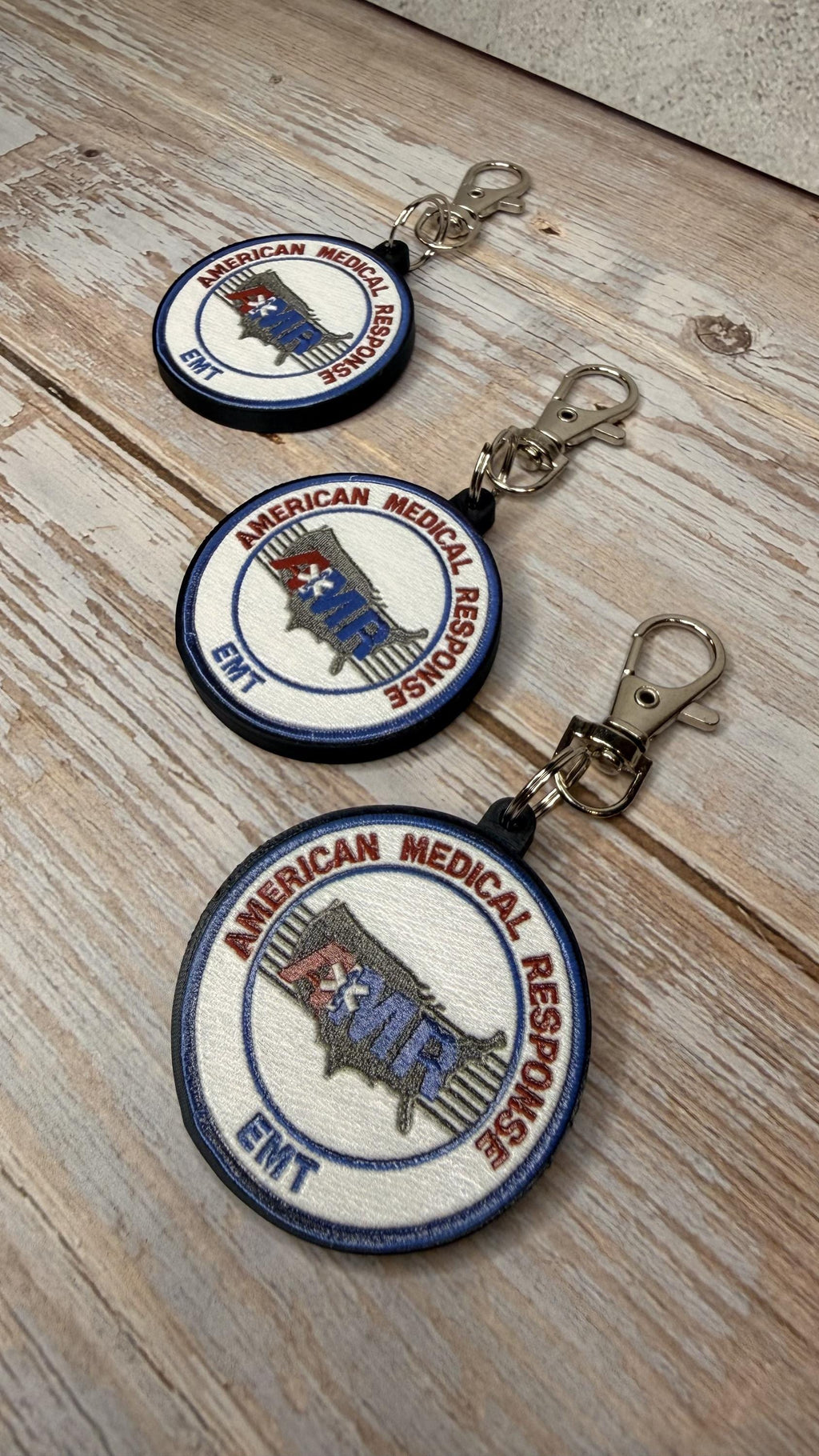 AMR EMT keychain detail