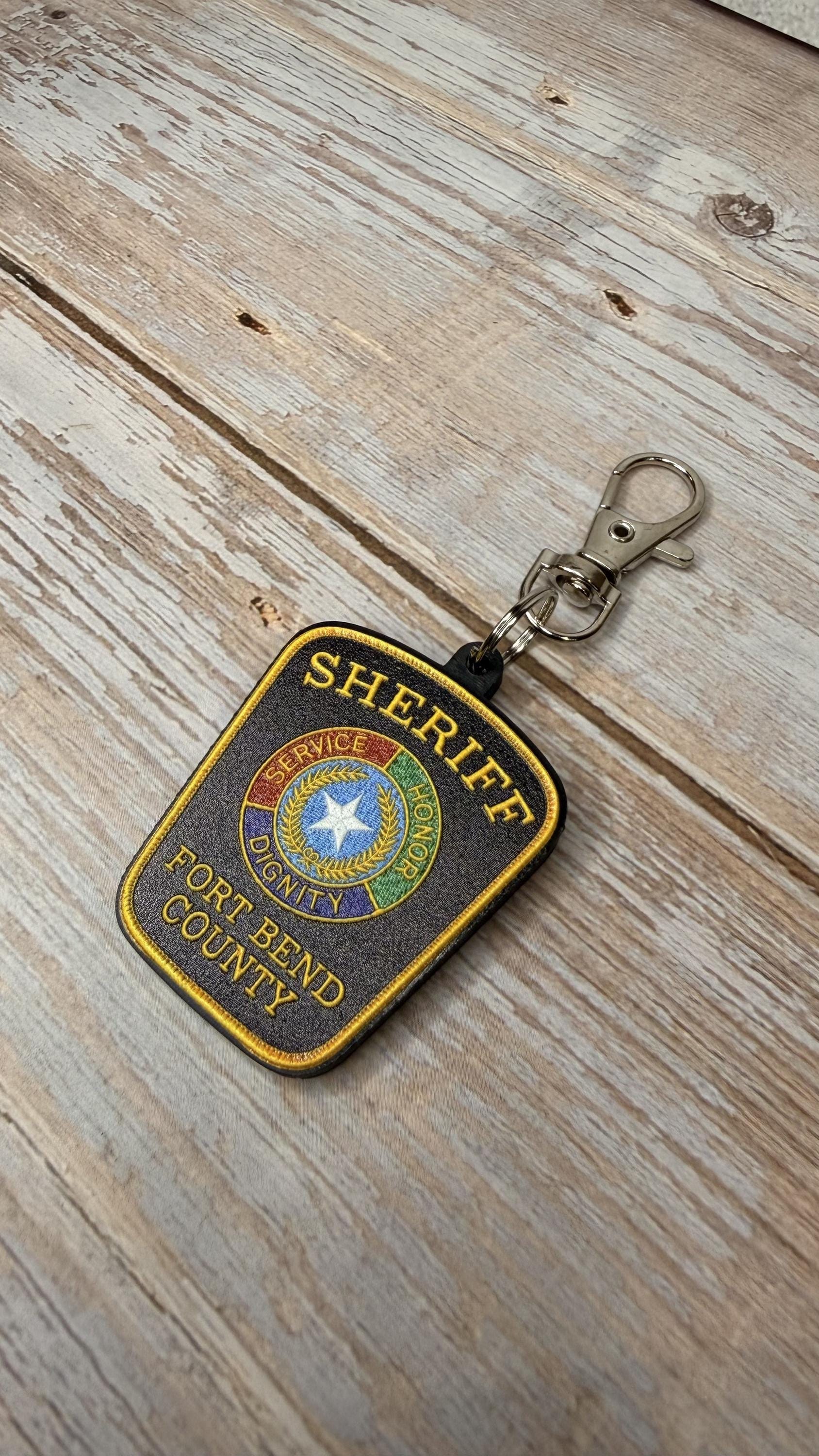 Fort Bend County Sheriff keychain pair