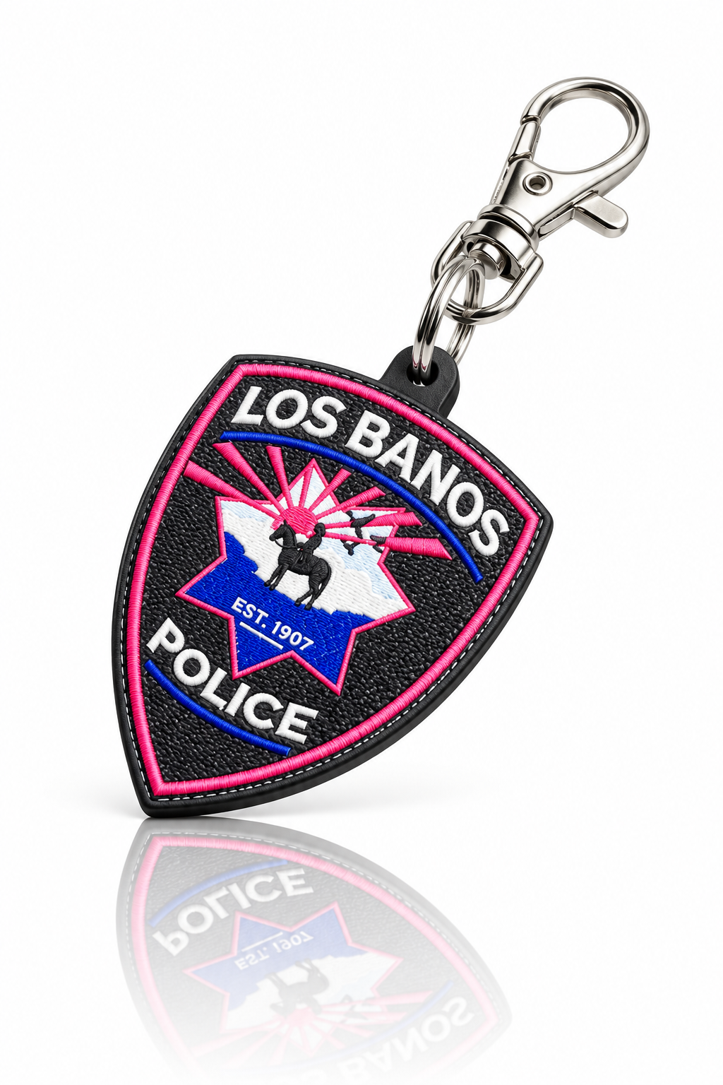 Los Banos Police Department, California Pink Patch keychain