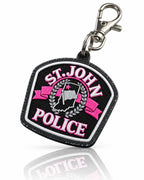 St. John Police Pink Patch keychain