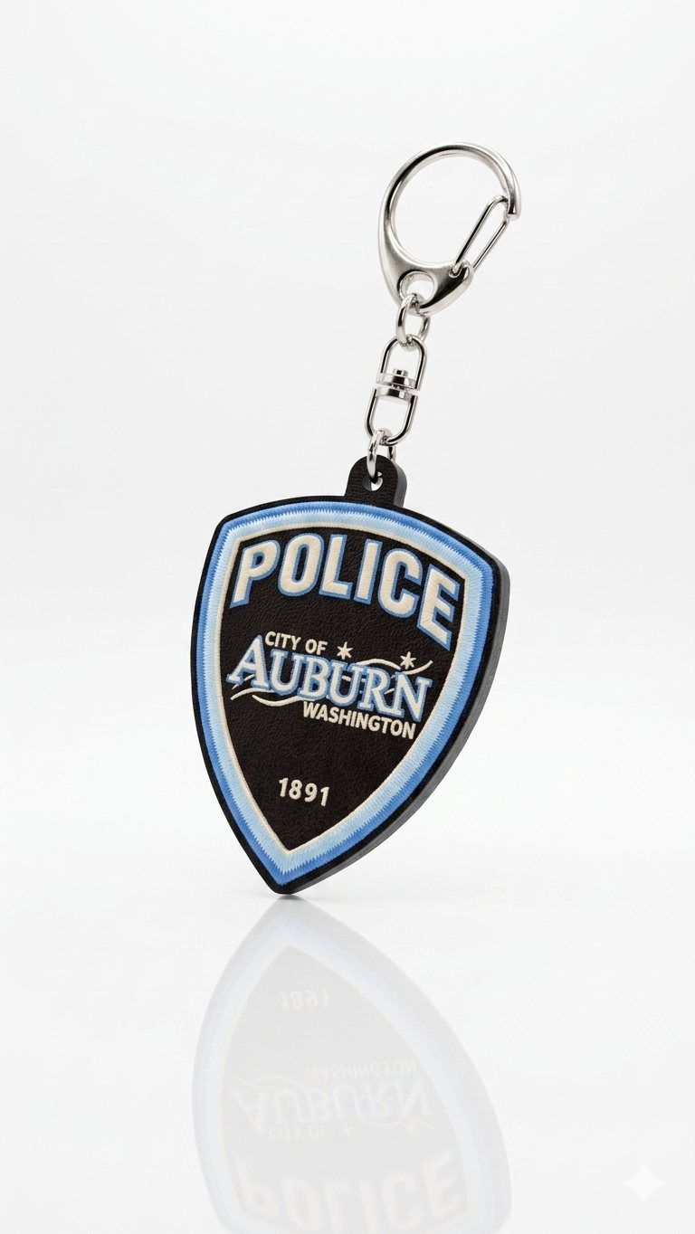 Auburn Police Department Retired Patch - studio photo